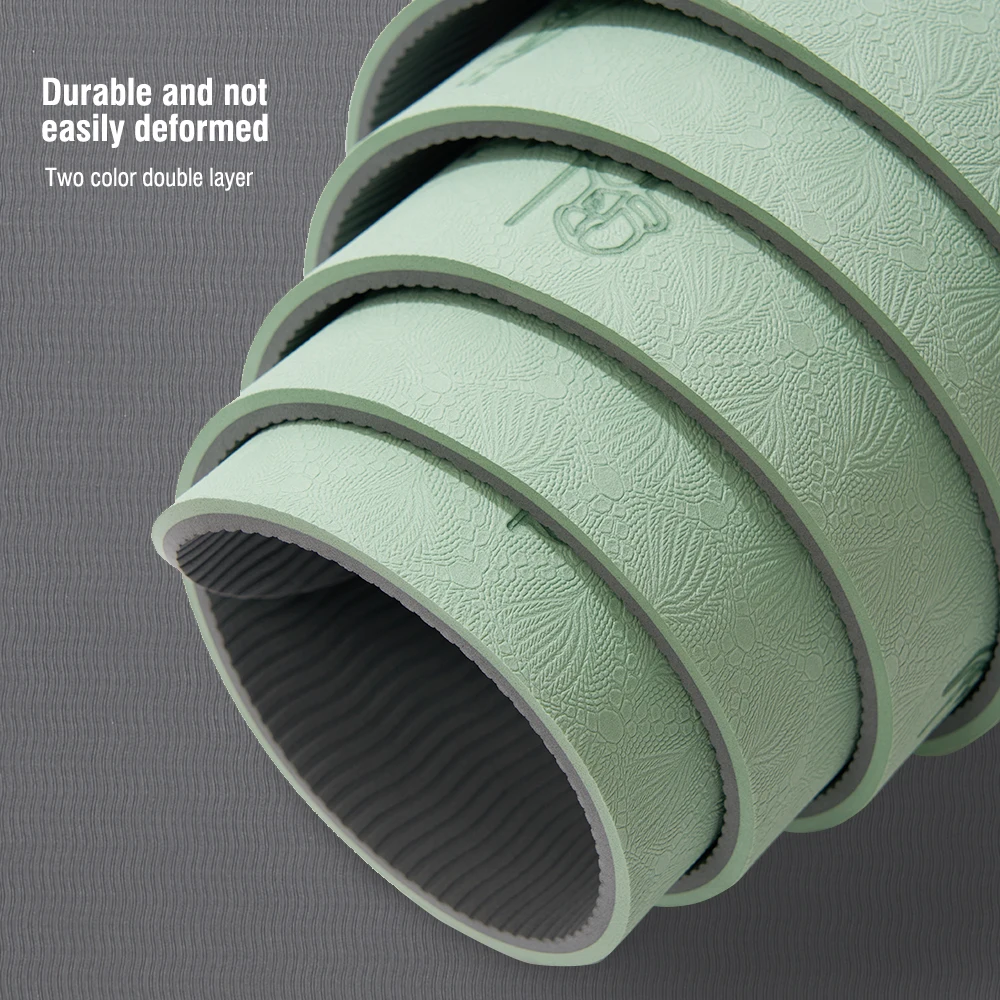 1 Uds. Estera de Yoga TPE antideslizante de alta densidad instrucciones de movimiento de Yoga estera de entrenamiento en casa para Pilates 183*57 - imagen 2