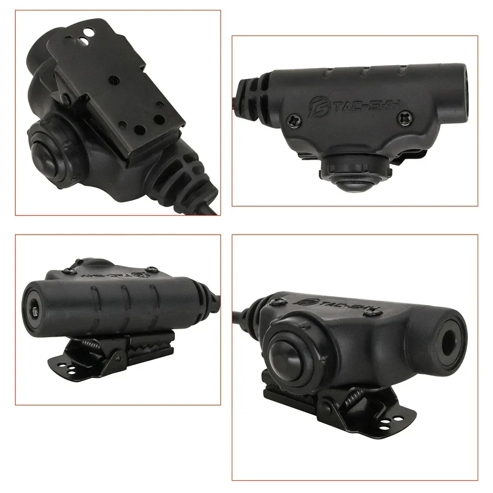 Adaptador de auriculares tácticos militares Airsoft U94 V2 Ptt para MSA TAC-SKY COMTAC auriculares tácticos para Motorola Ptt de 2 pines - imagen 3