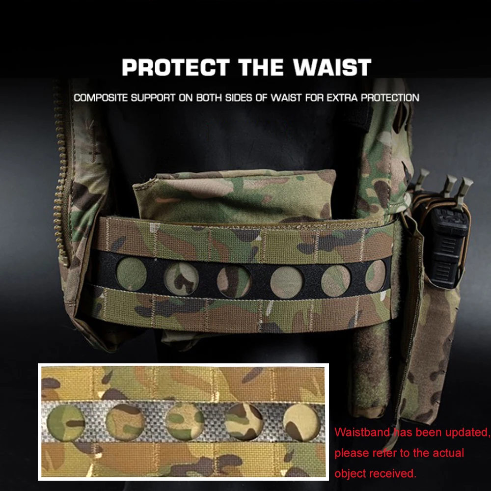 Chaleco táctico frontal Triple, bolsa Molle militar, portador de placa de caza, equipo de armadura corporal de tiro Airsoft, V5 PC - imagen 4