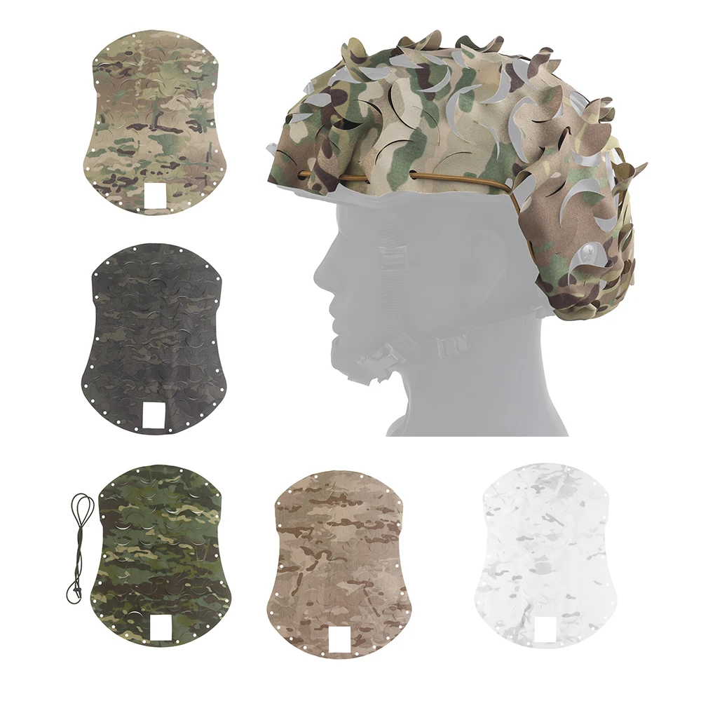 Cubierta de casco ligera con corte láser, tela de disfraz de camuflaje 3D, red para casco táctico rápido, Cosplay