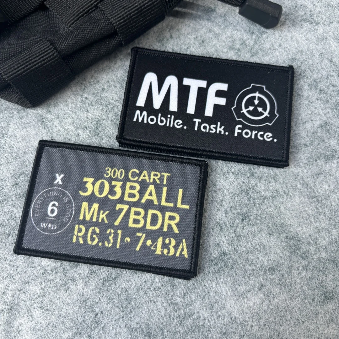 Parche táctico SCP Foundation MFT, parches de gancho y bucle impresos divertidos para mochila, insignia de moral militar, apliques del ejército, pegatinas para sombrero - imagen 2