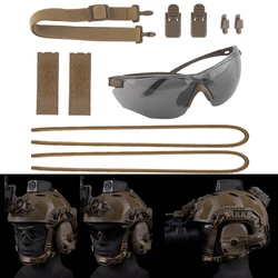 Gafas tácticas para ciclismo al aire libre, gafas protectoras para escalada, Camping, deportes, gafas de sol, casco de combate táctico, conjunto de gafas