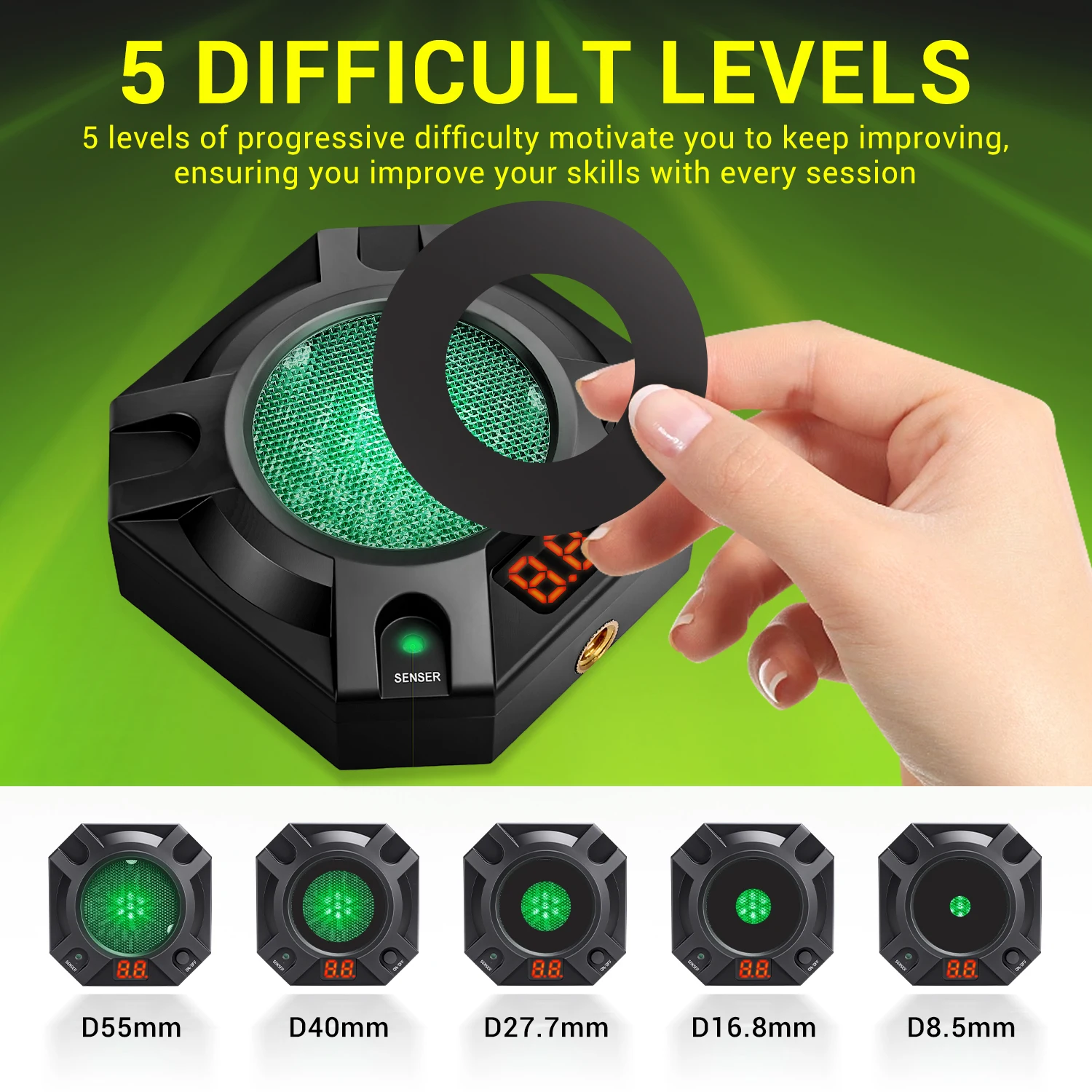 Objetivo láser de fuego seco, puntuación electrónica, objetivo láser de inducción infrarroja, objetivo de entrenamiento láser para práctica de tiro con sonido - imagen 3