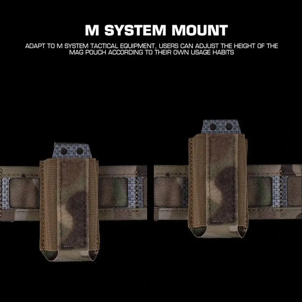 Bolsa táctica Molle de 9mm para cargador de pistola, soporte individual de liberación rápida para caza, tiro, Airsoft Mag, bolsa para linterna, bolsa para cuchillos - imagen 3