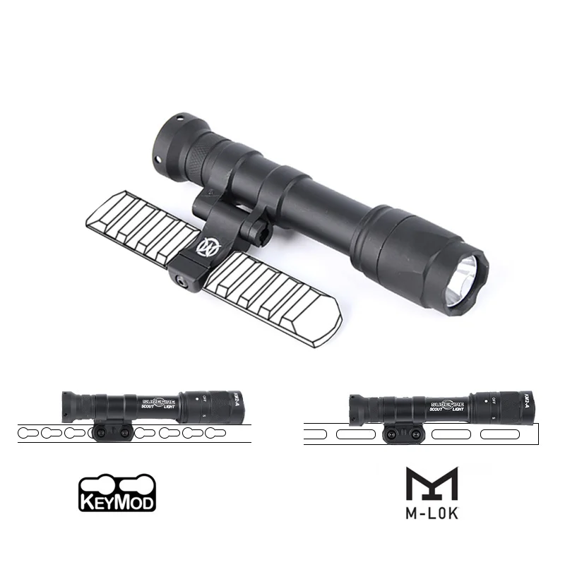 WADSN M640 linterna táctica Surefir AR15 Rifle Airsoft Scout luz estroboscópica Mlok Keymod Pictinny 20mm lámpara de caza con riel - imagen 4