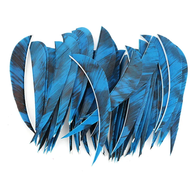 Plumas de flecha para tiro con arco, plumas de pavo de ala derecha de 5 pulgadas, paletas naturales, accesorios de caza DIY, 50/100 piezas - imagen 5