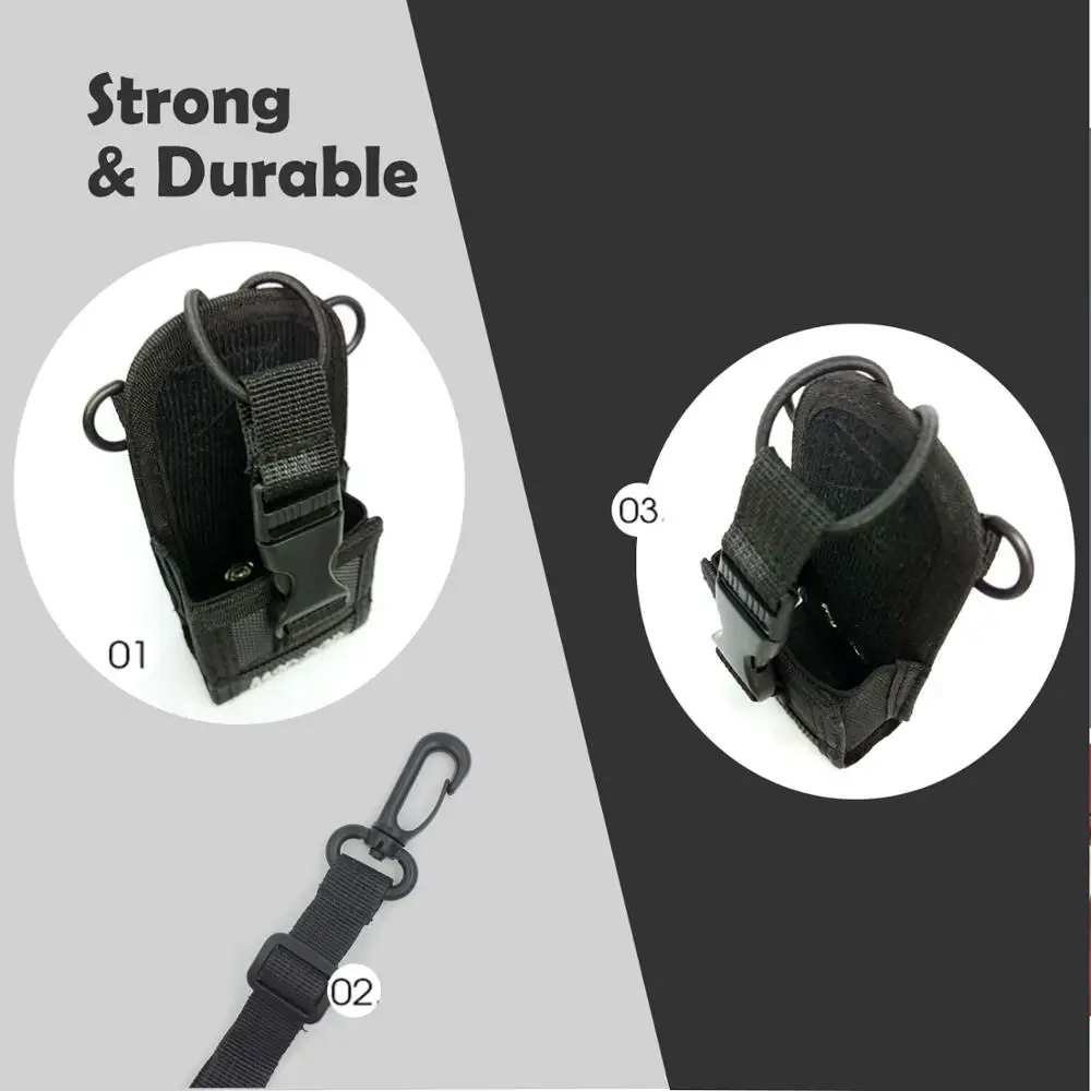 Soporte de Estuche de Radio MSC-20D Estuche de transporte de nailon para Baofeng UV-5R UV-82 UV-888S UV-9R Walkie Talkie - imagen 3