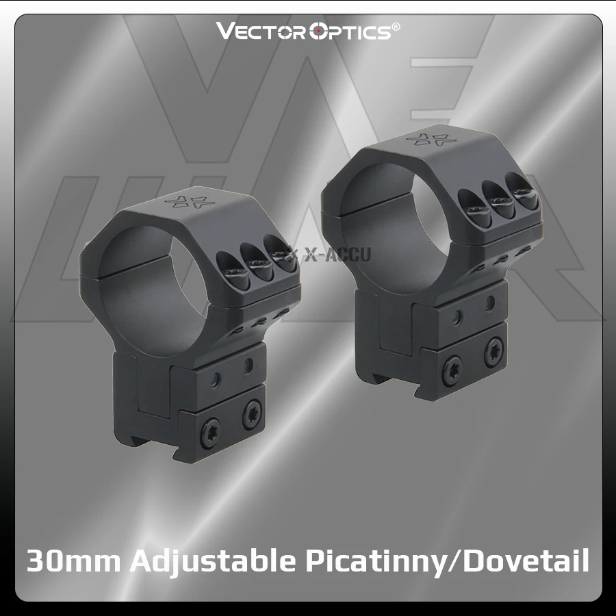 Óptica vectorial 30mm elevación ajustable Picatinny/anillos de alcance de riel de cola de turno soporte táctico para caza Airsoft
