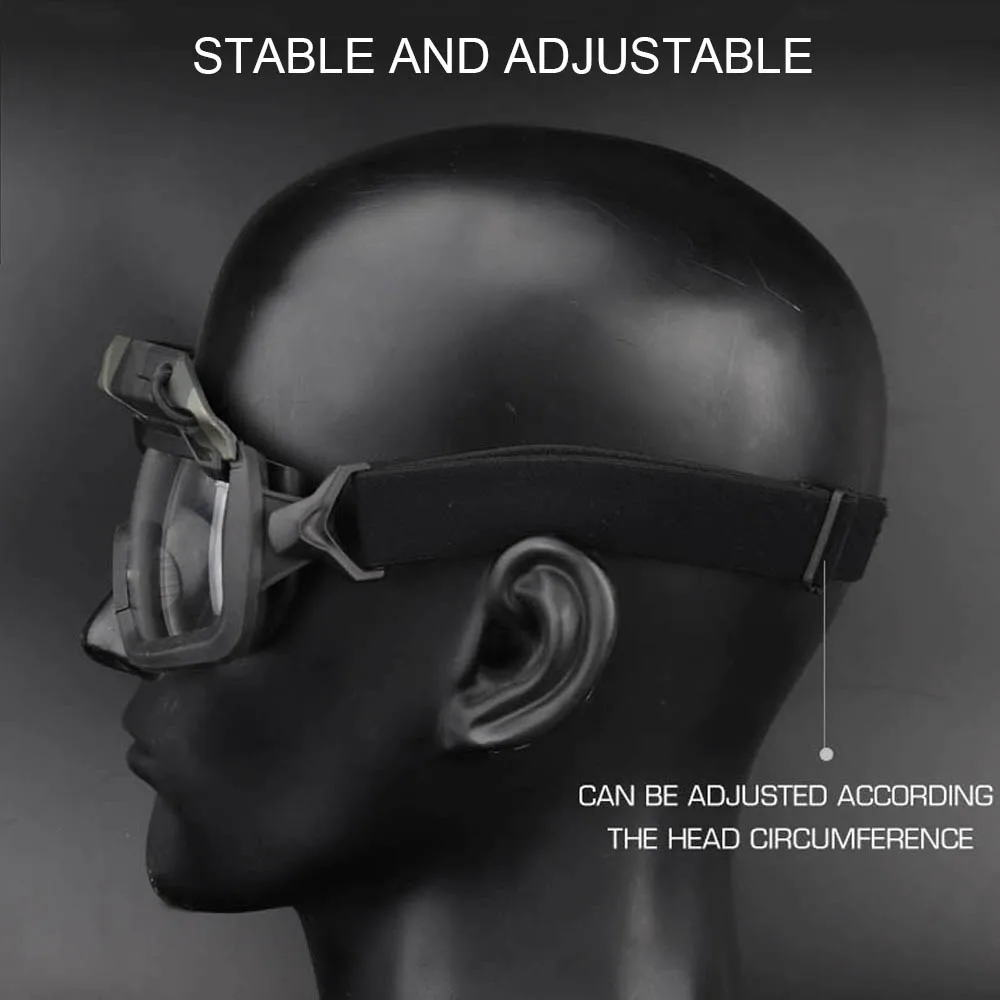 Gafas tácticas de Paintball Airsoft, 2 modos de uso, gafas de sol deportivas para caza al aire libre, montaje rápido para casco, equipo de protección ocular - imagen 4