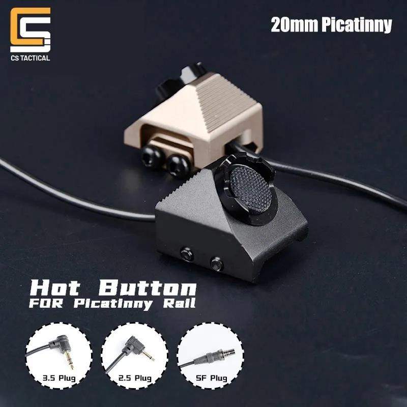 WADSN-interruptor táctico de presión de botón caliente para linterna, accesorios de arma de riel Picatinny, PEQ-15, M600, M300, Airsoft Scout