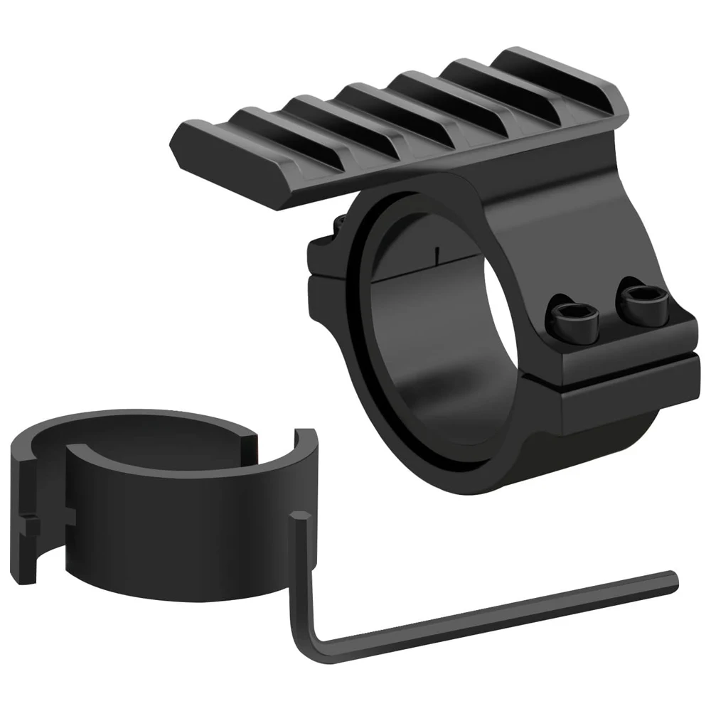 Adaptador de montaje para mira de linterna de Rifle de 25,4mm/30mm con soportes de abrazadera de barril de luz de riel para linterna óptica de mira láser - imagen 2