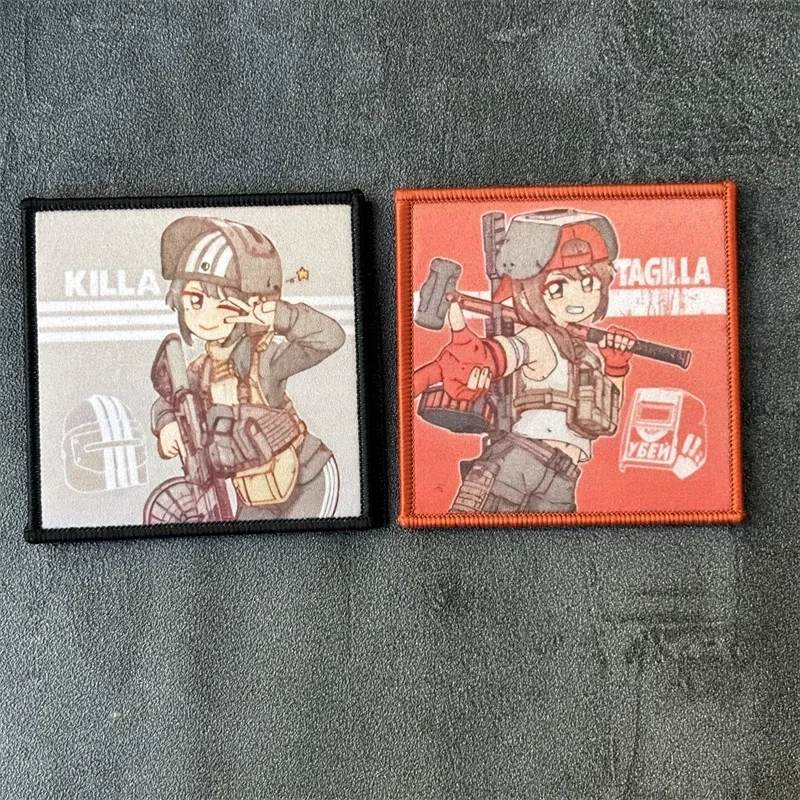 Parche en ropa insignia de moral impreso gancho bucle táctico militar Anime chica parches mochila pegatinas - imagen 2