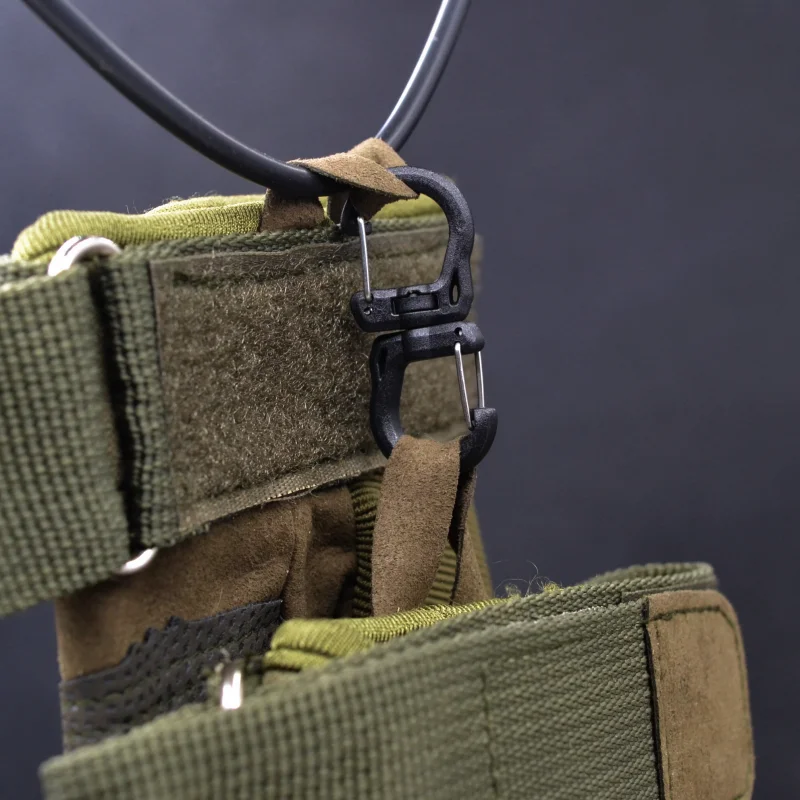 Ganchos giratorios multifuncionales de doble punta, ganchos elásticos de plástico, llavero bidireccional grande, mediano, pequeño y negro - imagen 3