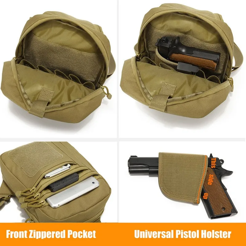 Nueva funda táctica para pistola, bolso de hombro para exteriores, senderismo, caza, Camping, bolsa de pecho con funda para pistola - imagen 4