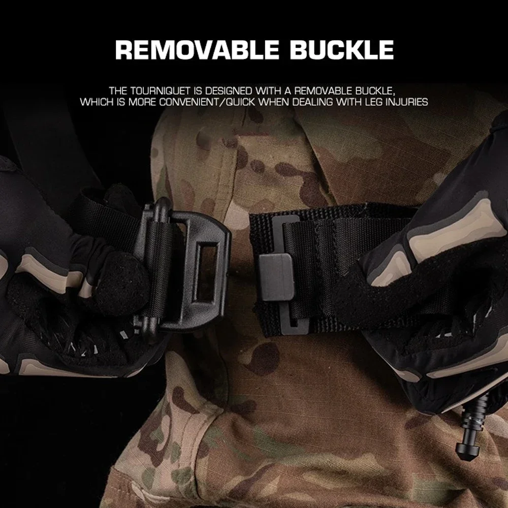 Torniquete táctico SOF 4,0, operación con una sola mano, suministros de primeros auxilios, equipo de combate, banda de compresión de 1,5 pulgadas para Control de sangrado - imagen 5