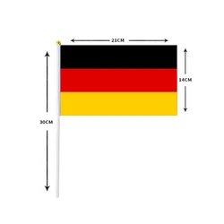 Banderas agitadoras de mano de Alemania, 14x21cm, 10 unidades por lote, venta al por mayor