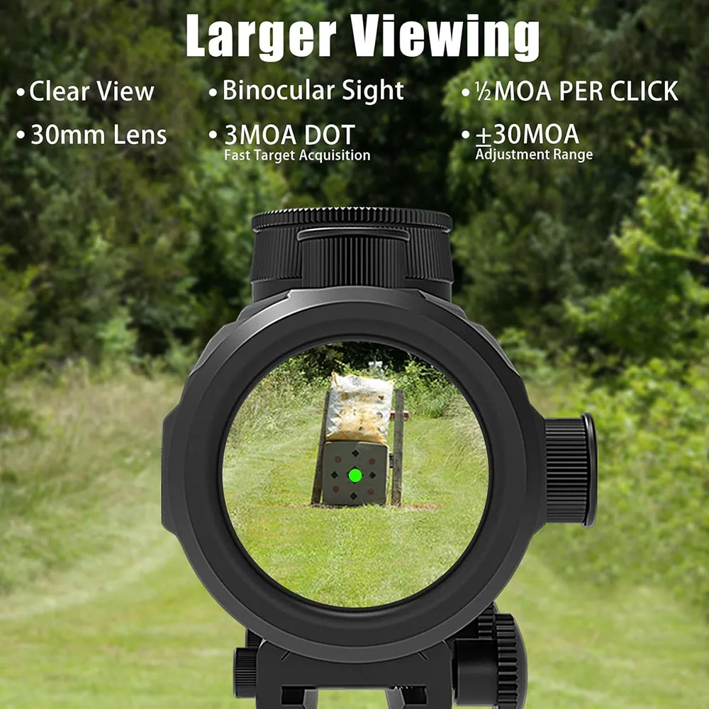 Mira réflex táctica de 1x30mm, mira de punto rojo, verde y azul, mira óptica para Rifle, mira de caza RGB para rieles Picatinny de 11/20mm - imagen 4