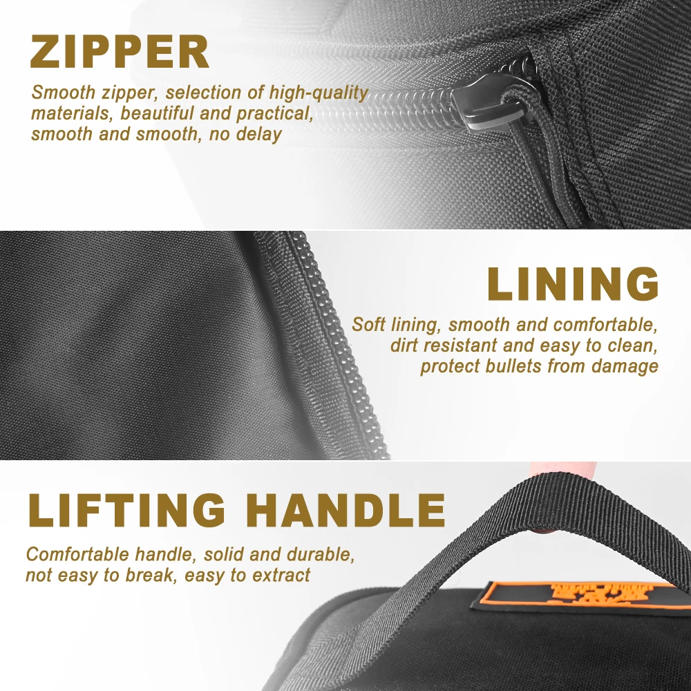 Bolsa de munición táctica, estuche para cartuchos de caza, bolsa para balas, paquete de almacenamiento de municiones portátil, bolso organizador EDC para deportes al aire libre - imagen 4