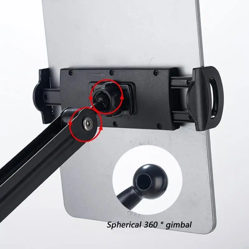 Soporte giratorio para tableta y teléfono, montaje en pared plegable tensión ajustable, instalación Vertical y Horizontal - imagen 3