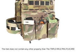 PEW TACTICAL HSP ESTILO TRIPLE RIFLE MAG PLACARD PARA CP AIRSOFT 5.56 7.62 5.45
