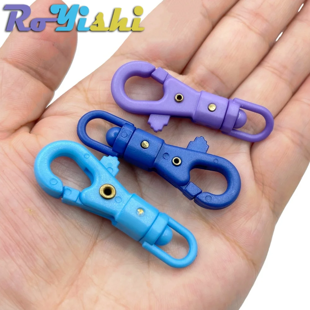 RoYishi-mosquetón de supervivencia, llavero con hebilla giratoria, herramienta de cadena de extracción rápida, cuerda de paraguas de acero y plástico, gancho rápido para exteriores - imagen 5