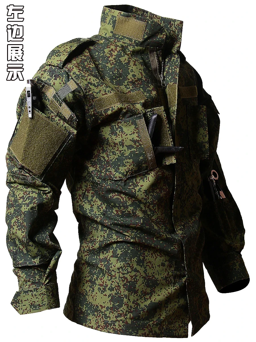 Conjunto de traje de camuflaje ruso para hombre, uniforme de entrenamiento táctico EMR pequeño verde, ropa de entrenamiento ACU - imagen 3
