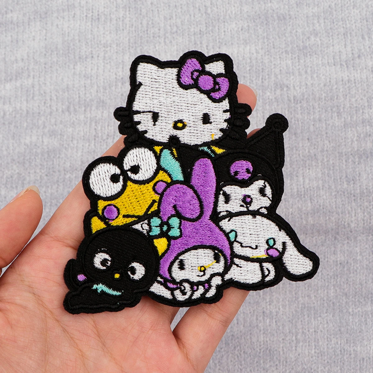 Parches bordados de Anime con orejas grandes para ropa, apliques DIY, parches termoadhesivos para ropa, pegatinas - imagen 4