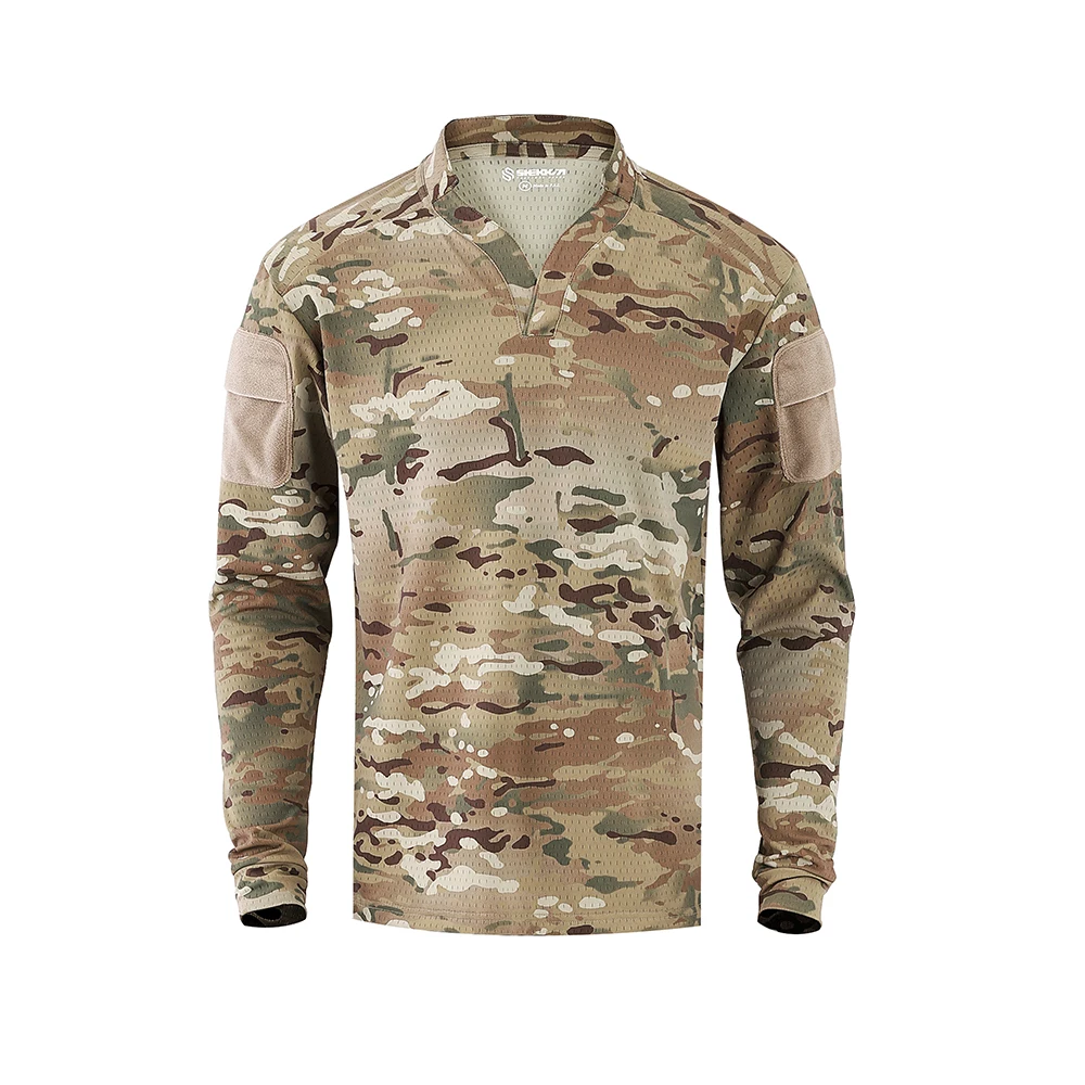 Shekkingears Camiseta de rugby estilo velocidad Camiseta táctica de manga larga de secado rápido CAG Love - imagen 3