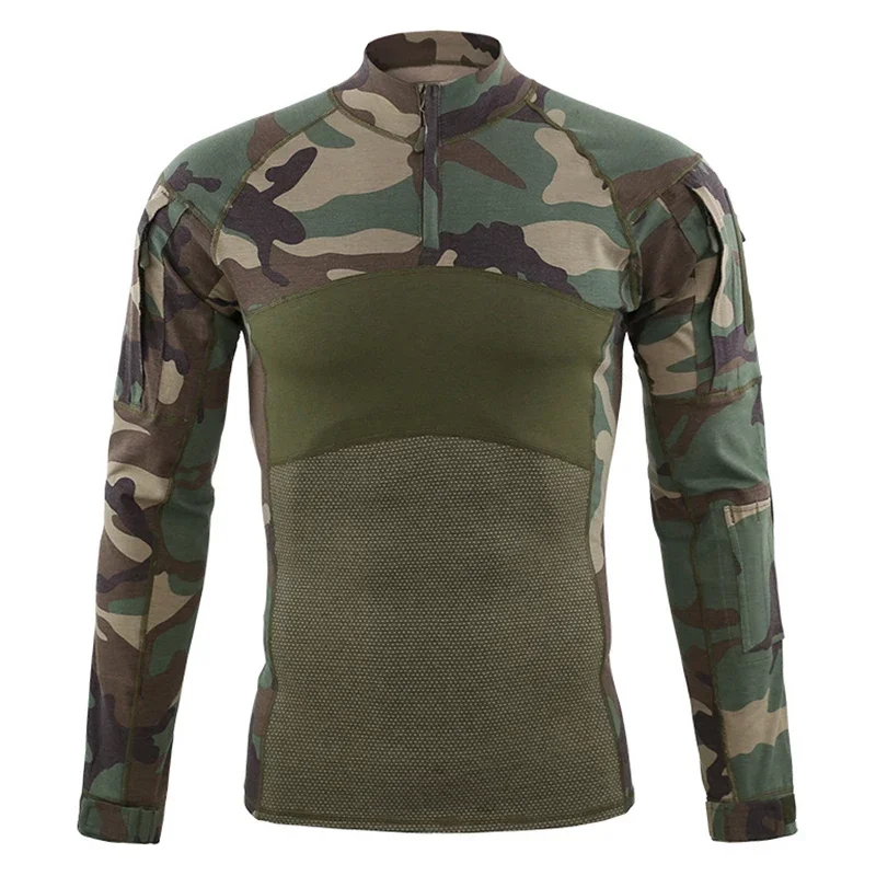Nuevas camisetas tácticas para exteriores para hombre, camisa de manga larga de camuflaje estadounidense para caza y escalada, ropa deportiva transpirable para hombre - imagen 4