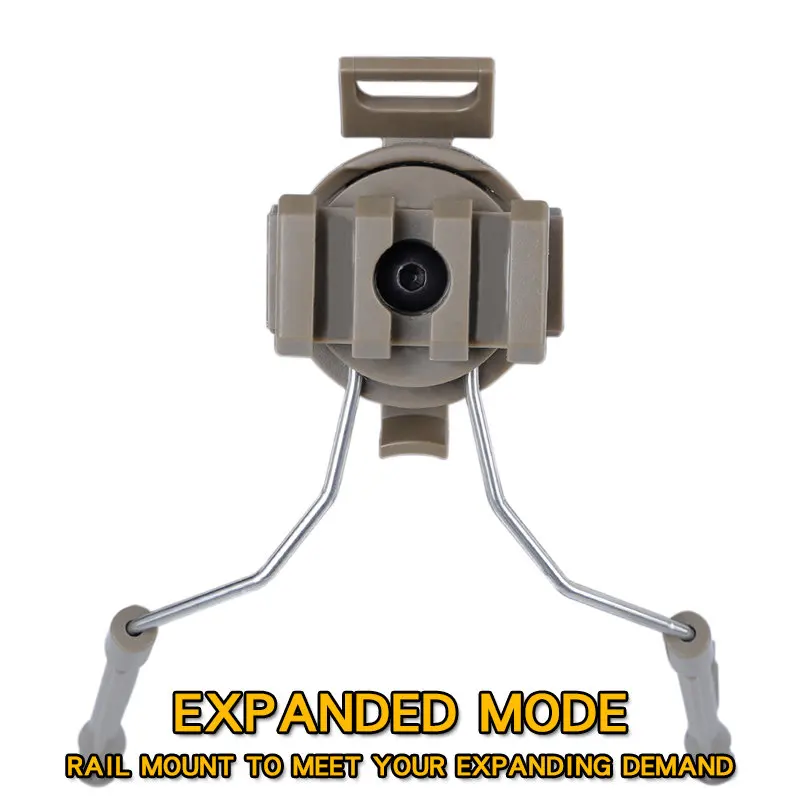 Adaptador de riel para auriculares, soporte de suspensión para auriculares, orejeras de caza, accesorios laterales izquierdo y derecho, 1 par - imagen 3