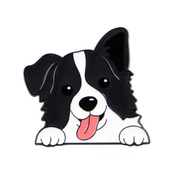 Broches de esmalte perro estilo táctico para solapa o mochila
