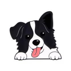 Broches de esmalte perro estilo táctico para solapa o mochila