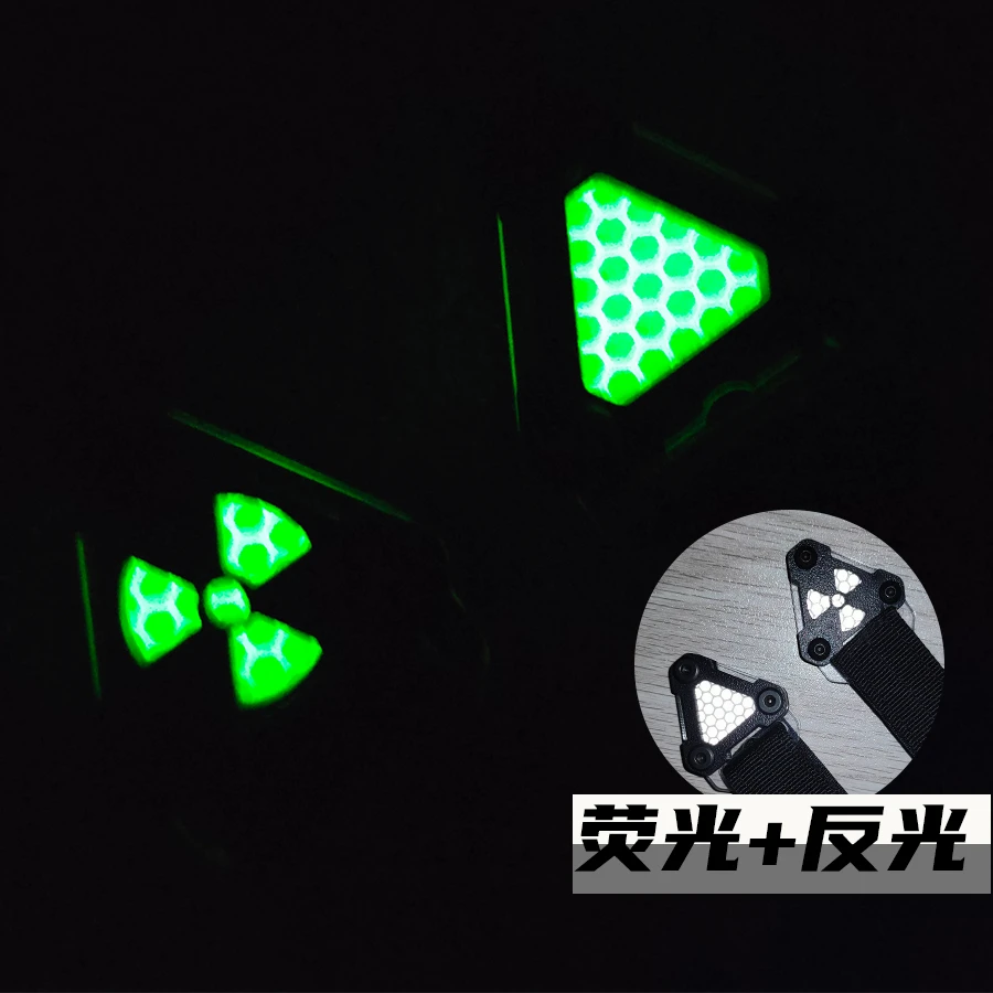 Colgante de correa Molle triangular luminoso para mochila de ordenador, cordón de extensión, accesorios de bolsa al aire libre, tarjeta reflectante, DIY - imagen 2