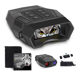 Binoculares de visión nocturna 4X de 1312 pies/400M NV5000 HD NV, telescopio de caza Digital infrarrojo mejorado, cámara de vídeo NV IR