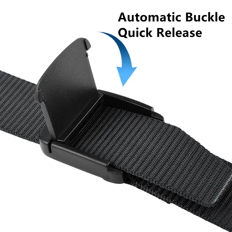 Cinturón militar de nailon con hebilla automática para caza al aire libre, cinturón de lona táctico multifuncional, cinturón de alta calidad para hombres - imagen 5