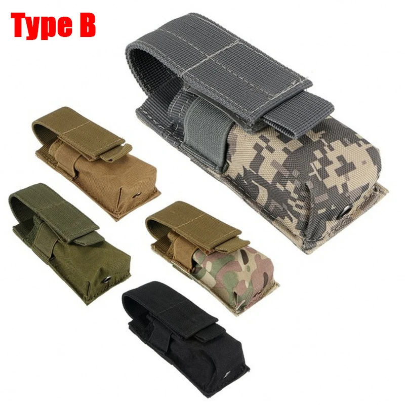 Bolsa táctica para linterna Molle, funda de soporte para linterna al aire libre, funda portátil para cuchillo de caza, cizalla para herramienta manual - imagen 5