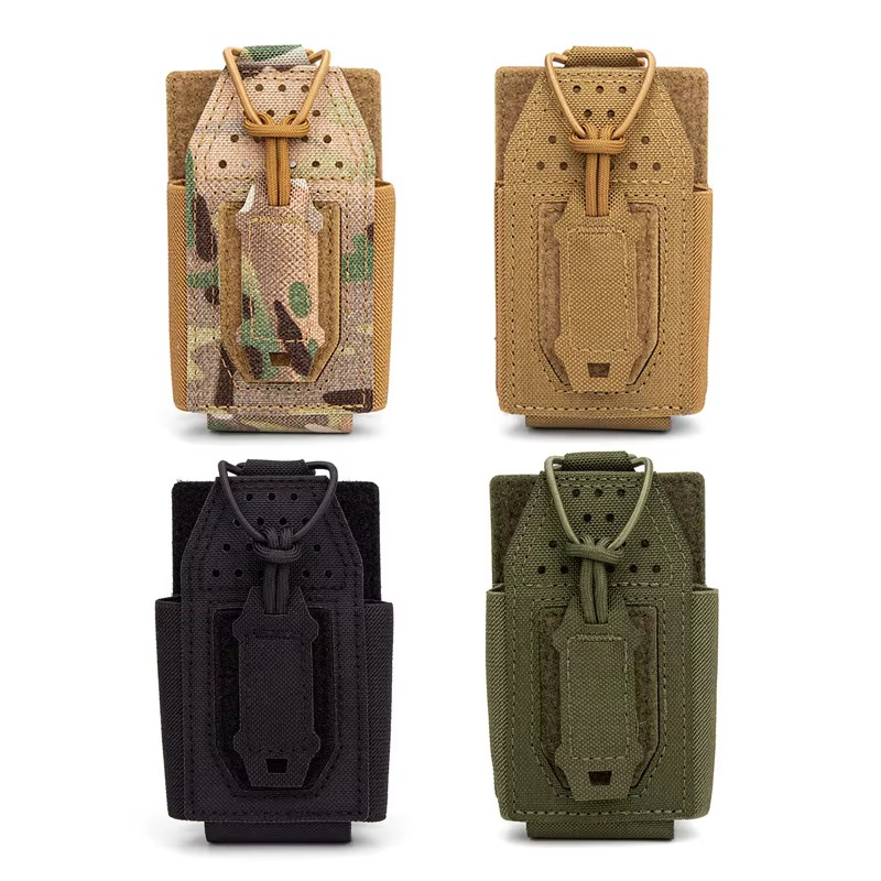 Bolsa MOLLE táctica walkie-talkie con soporte móvil para caza