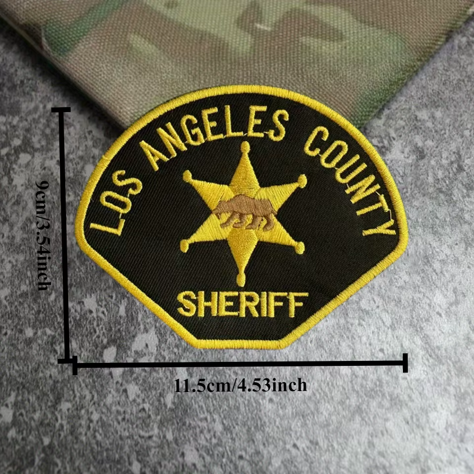Parche bordado Sheriff Los Ángeles County – MOLLE, gancho y bucle - imagen 3