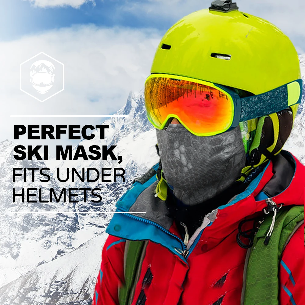 Pasamontañas para ciclismo, máscara facial de invierno para deportes al aire libre, esquí táctico, senderismo, caza, mantener el calor, forro polar para casco, bufanda, equipo para la cabeza - imagen 3