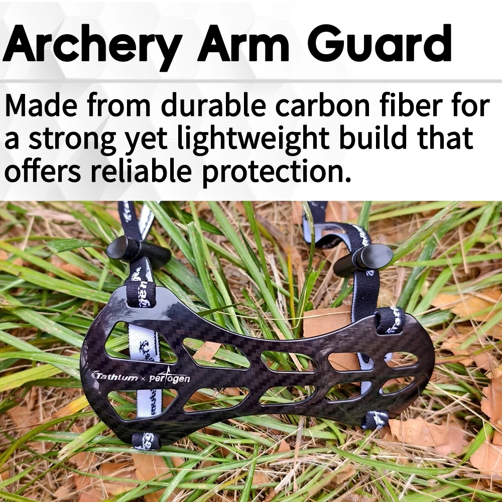 Protector brazo tiro con arco, fibra de carbono y correa ajustable - imagen 3