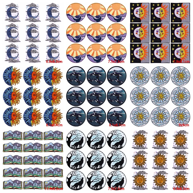 Parche para planchar al aire libre, parches bordados de naturaleza para ropa, insignias para ropa de Camping, 10 unidades por lote