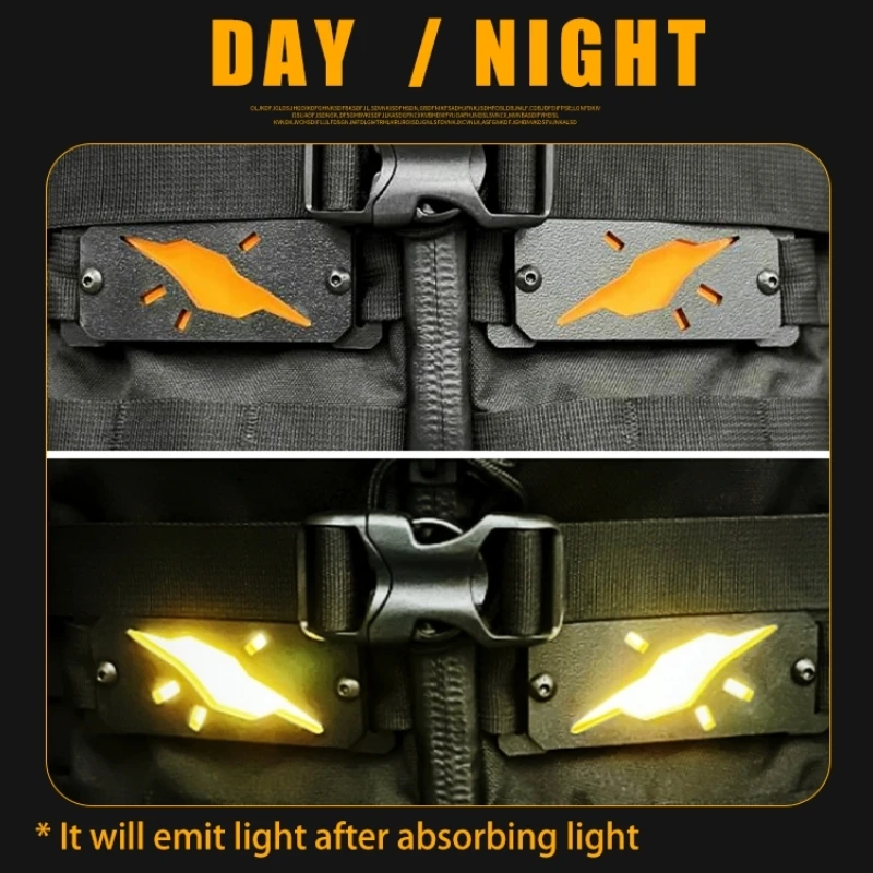 Marcador de luz táctico de EVA-01 que brilla en la oscuridad, Panel de identificación luminoso, portador de placa de chaleco de caza, accesorios de mochila - imagen 2