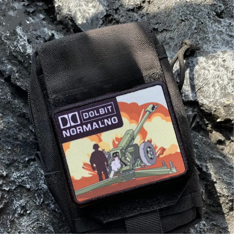 Insignia de moral de obús ruso, gancho bordado, artillería, Chevron, conchas de lanzamiento militar durante la guerra, parche táctico en ropa - imagen 5