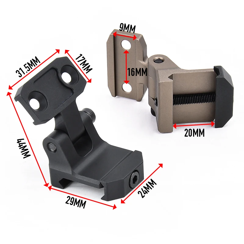 Soporte para linterna WADSN M300 M600, Base plegable multiángulo compatible con riel Picatinny de 20mm, sistema MLOK KEYMOD, piezas de caza Airsoft de Metal - imagen 5
