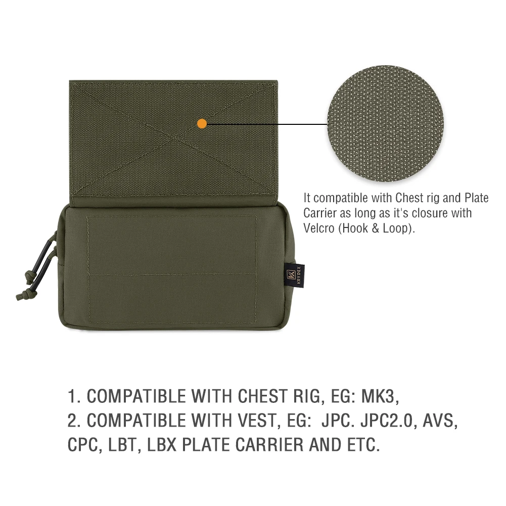 KRYDEX 500D bolsa táctica de descarga estilo Spiritus riñonera Abdominal bolsa de herramientas de almacenamiento aparejo de pecho accesorios portadores de placa - imagen 4