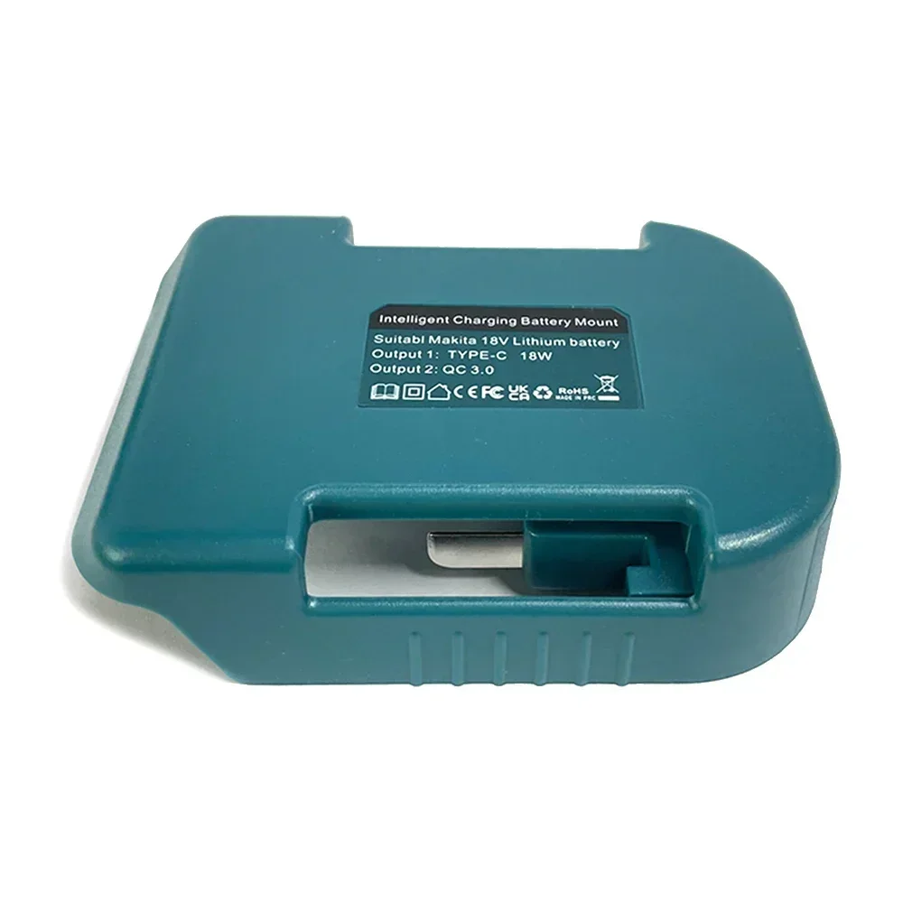 Adaptador de cargador portátil Compatible con Makita para Dewalt para Milwaukee 18V Li-ion con soporte de batería USB tipo C carga rápida - imagen 3