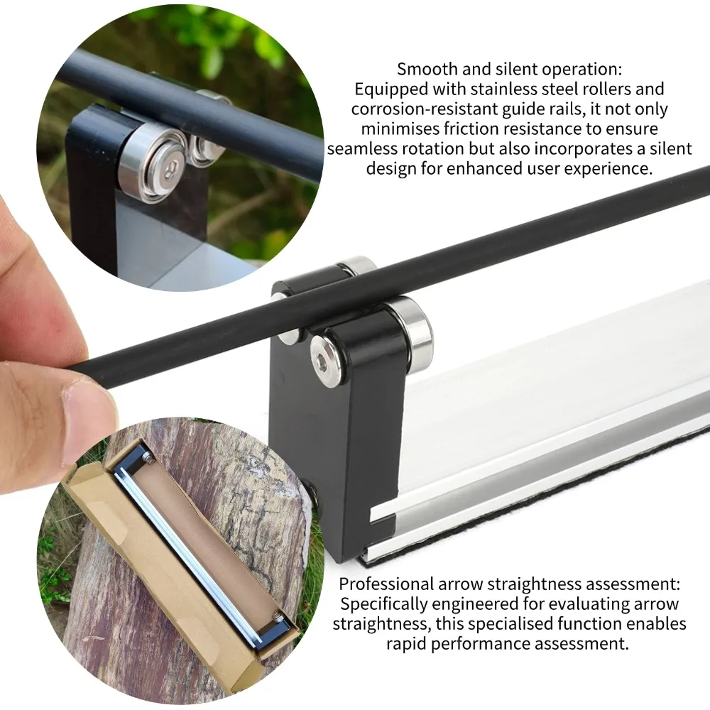 Herramienta de tiro, flechas de medida de aleación de aluminio, herramienta de rectitud, Selector de flecha para caza al objetivo, accesorio de tiro con arco y flecha - imagen 3