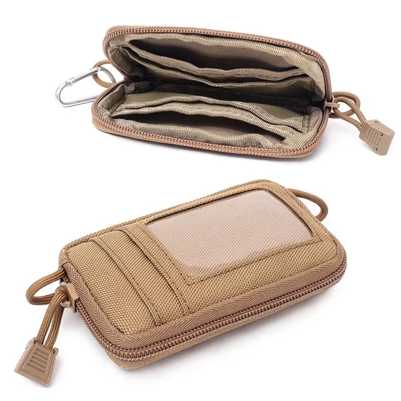 Bolsa táctica EDC, monedero para cambio de llaves, Kit de viaje, monedero con ranuras para tarjetas, paquete con cremalleras, riñonera para acampar - imagen 2