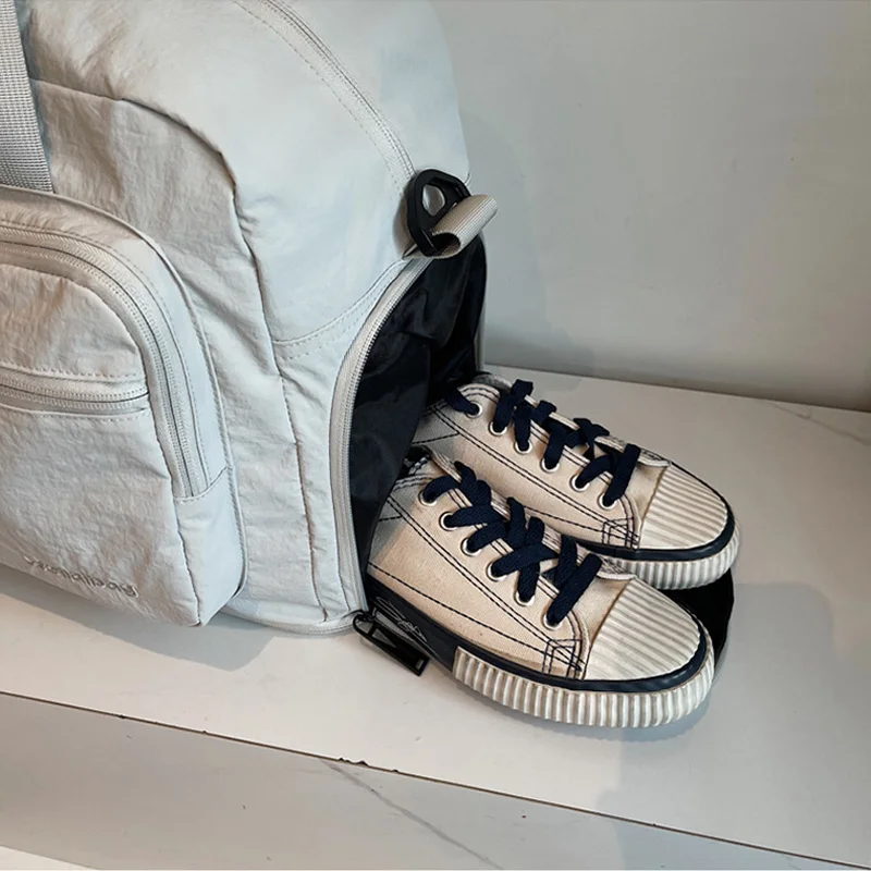 SportsTravel-Bolso de mano deportivo para entrenamiento de acampada al aire libre, bandolera, zapatos húmedos y secos, viaje de negocios, equipaje universitario - imagen 5