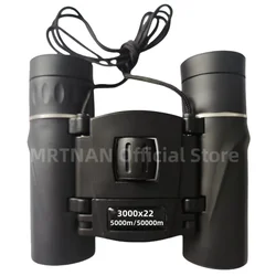 Binoculares potentes portátiles con Zoom HD 3000x22, telescopio BAK4 de largo alcance, binoculares plegables de baja luz para caza y Camping